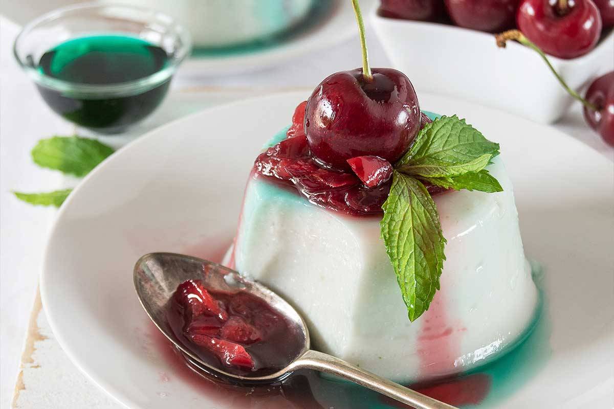 Panna cotta light al gusto menta e cocco