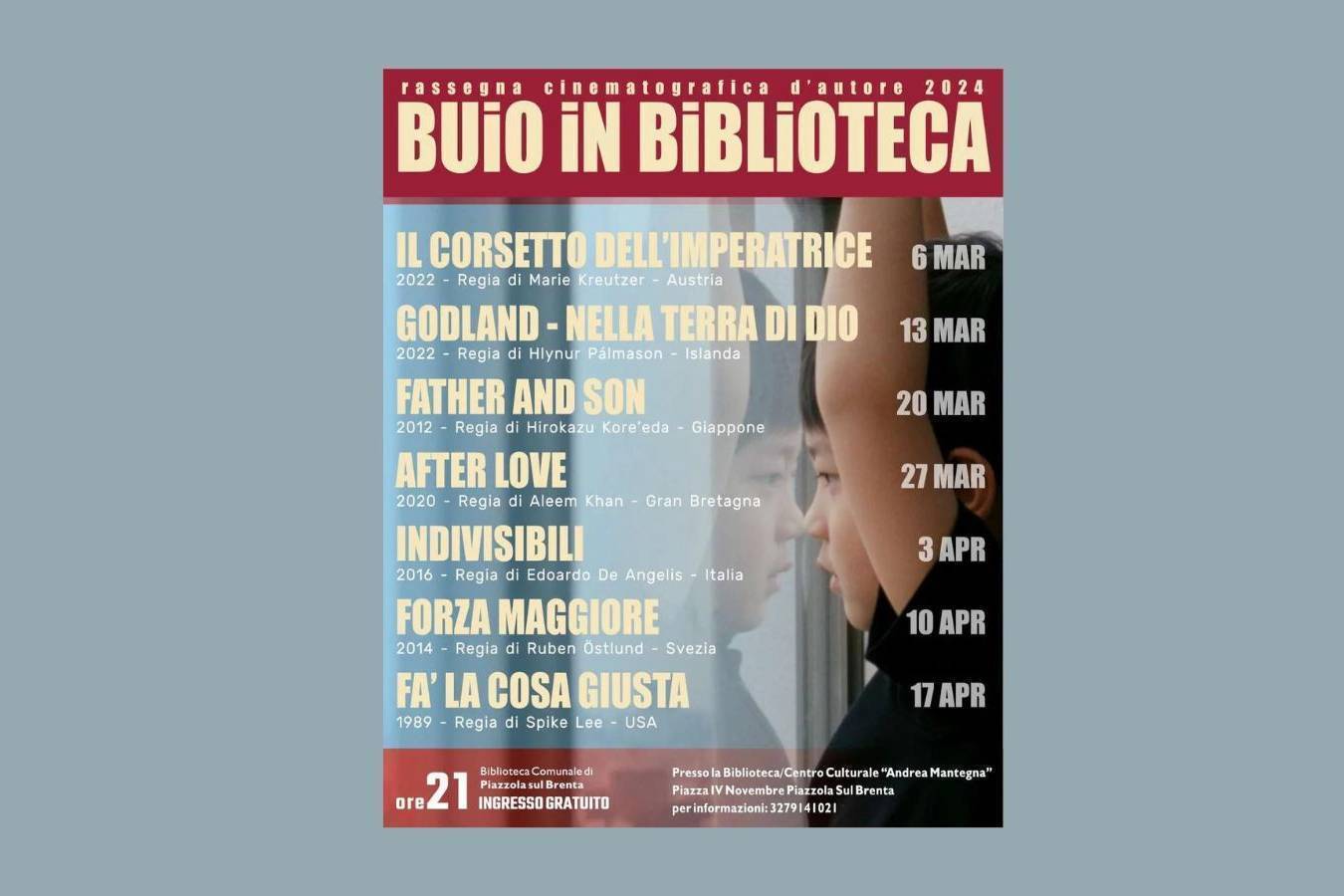 BUIO IN BIBLIOTECA: RASSEGNA CINEMATOGRAFICA D'AUTORE 2024