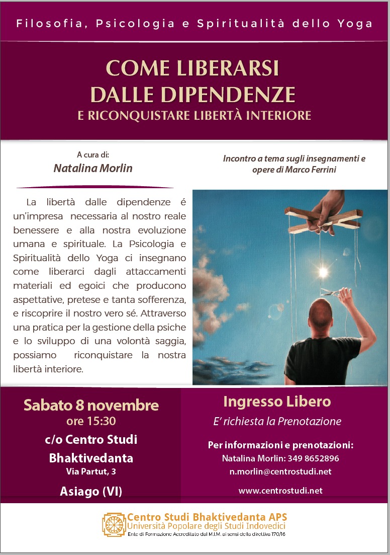 COME LIBERARSI DALLE DIPENDENZE E RICONQUISTARE LIBERTA' INTERIORE