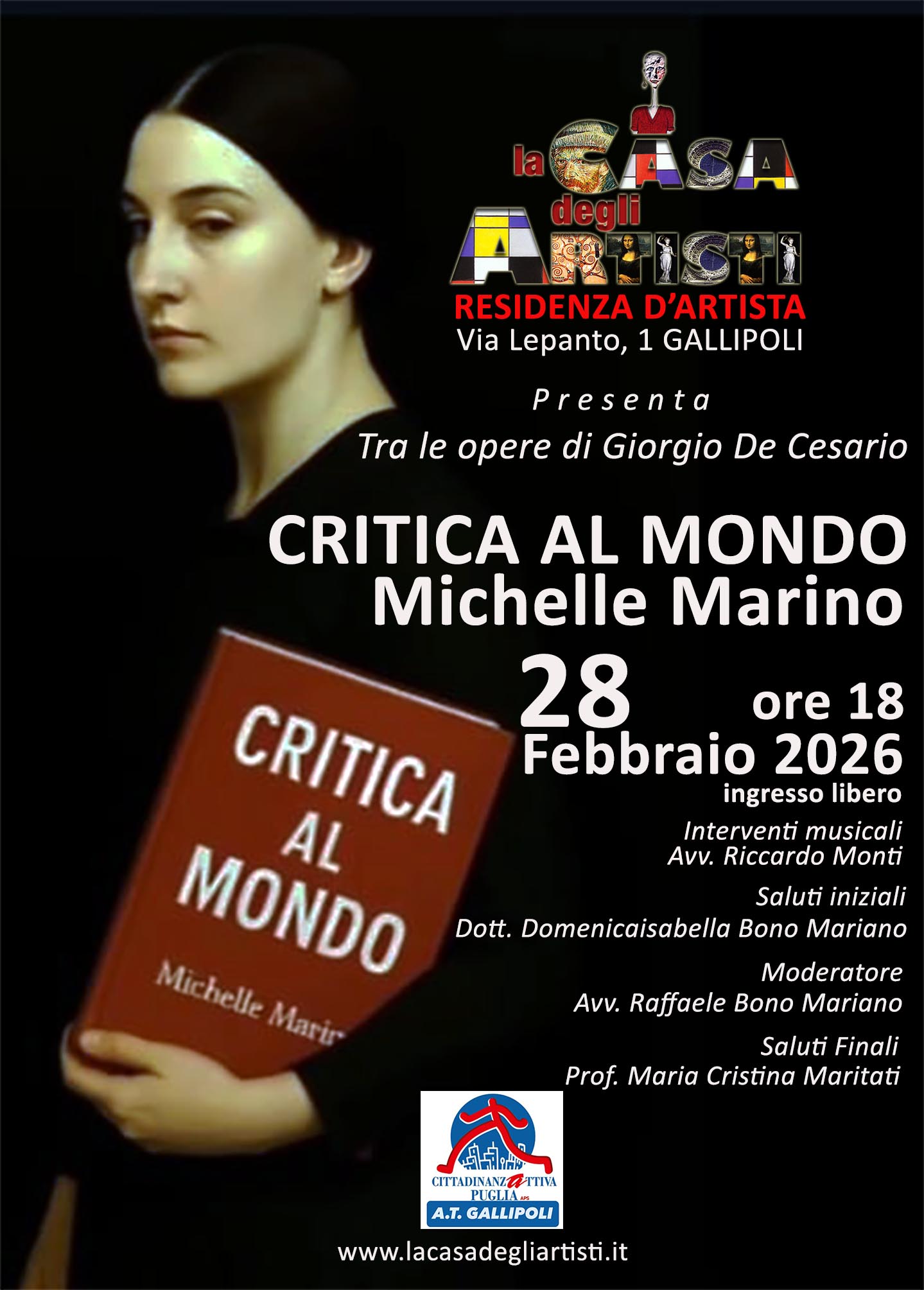 Presentazione del libro Critica al mondo tra le opere di Giorgio De Cesario