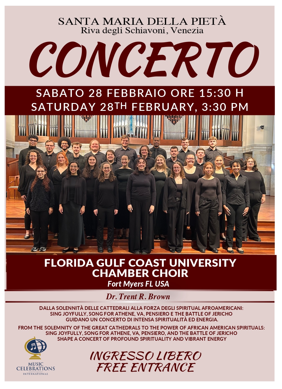 IL FLORIDA GULF COAST UNIVERSITY CHAMBER CHOIR IN CONCERTO A VENEZIA