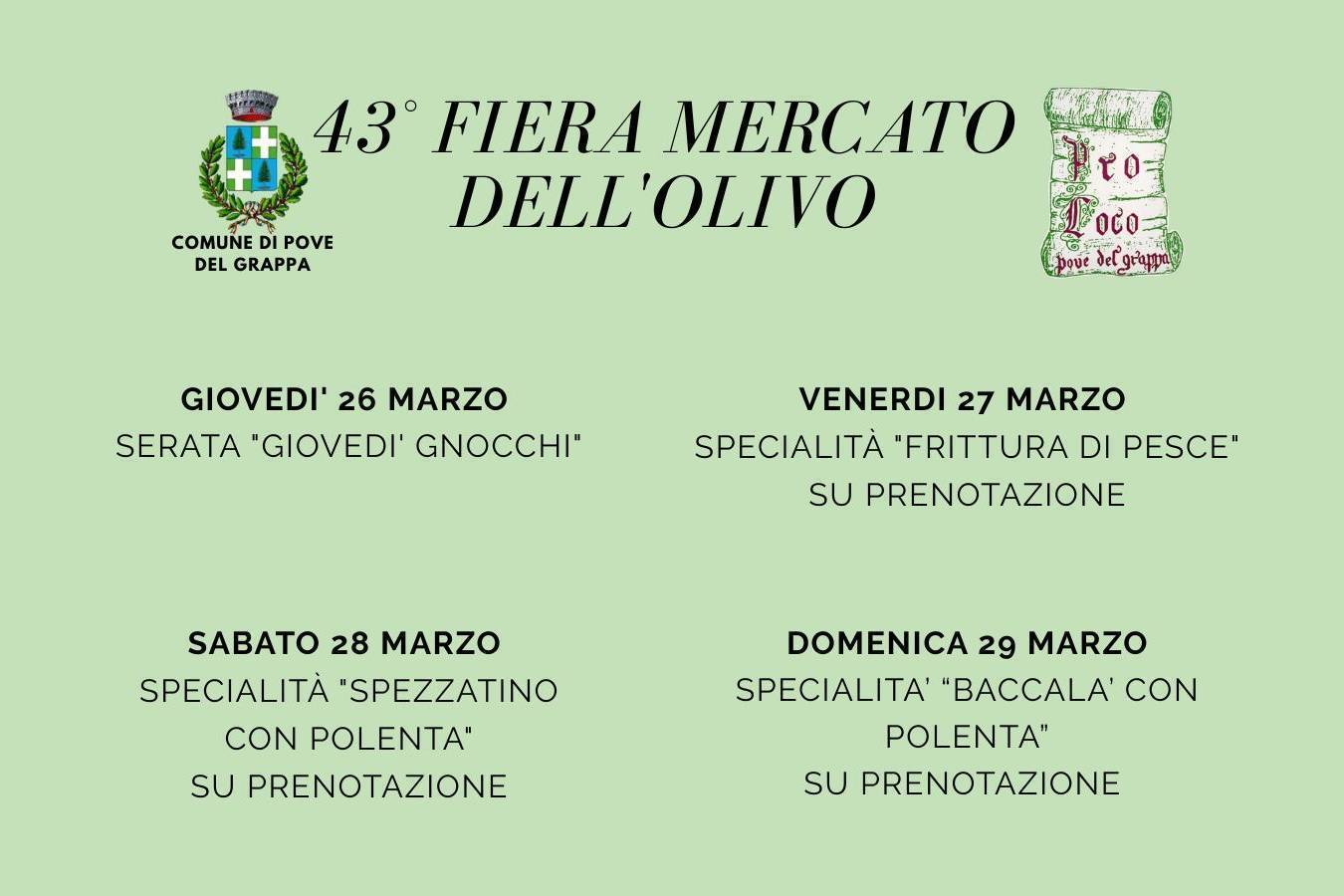 43^ Fiera mercato dell'Olivo - Baccalà con polenta