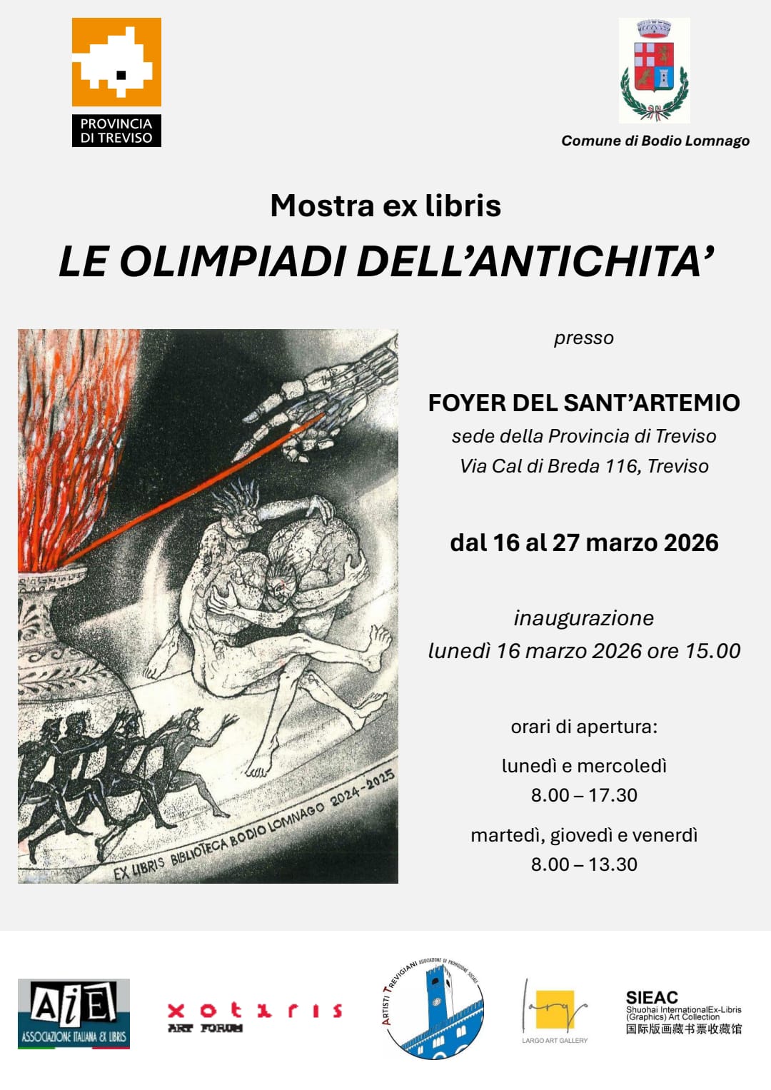 MOSTRA INTERNAZIONALE DI “EX LIBRIS – LE OLIMPIADI DELL’ANTICHITA’ ”