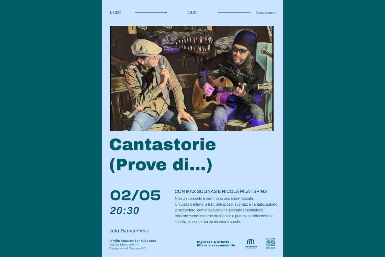 Cantastorie   (prove di…)  con Max Solinas e Nicola Pilat Spina