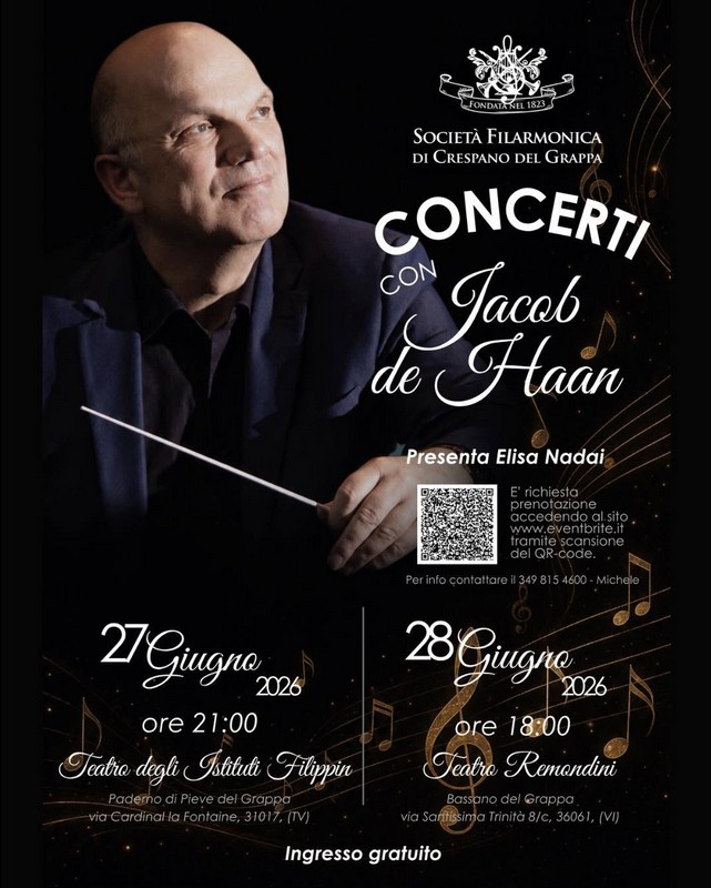 DUE concerti con JACOB DE HAAN - PADERNO & BASSANO