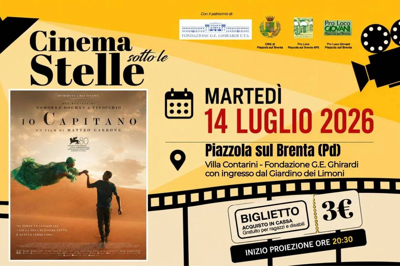 Cinema sotto le Stelle: Io Capitano