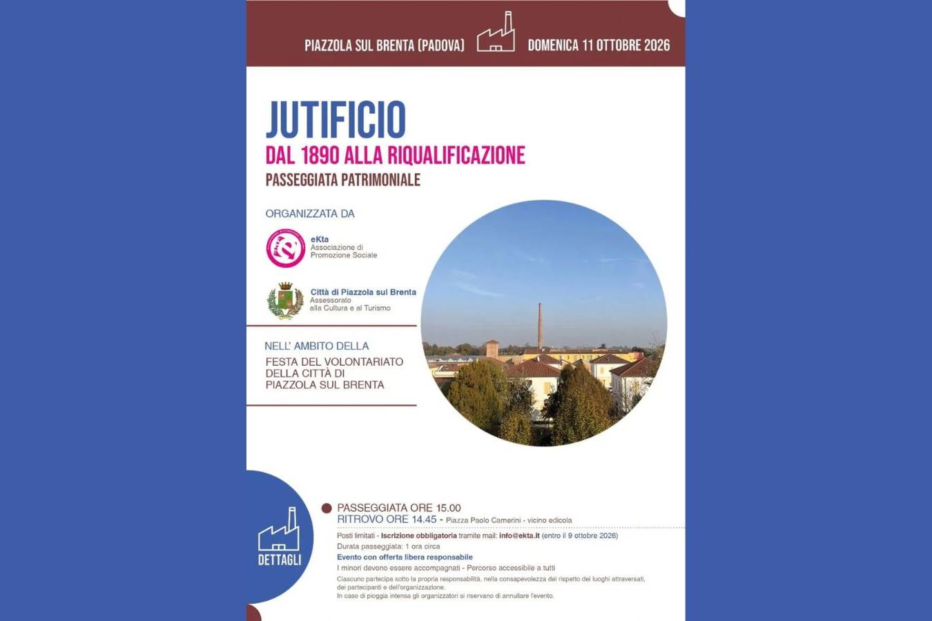 PASSEGGIATA PATRIMONIALE - Jutificio: dal 1890 alla riqualificazione