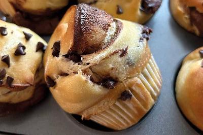 Muffin lievitati al doppio cioccolato