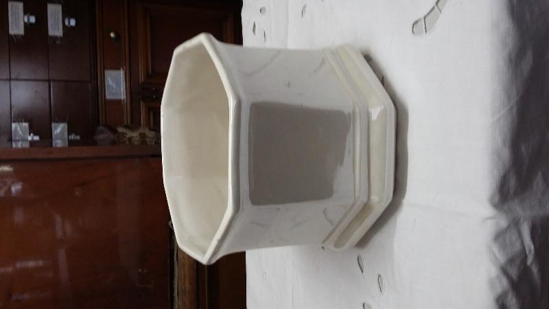 Porta vaso ottagonale in ceramica – Vintage