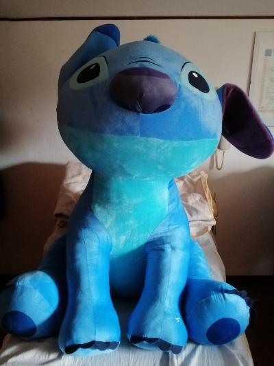 PELUCHE GRANDE STITCH BLU PARLANTE 