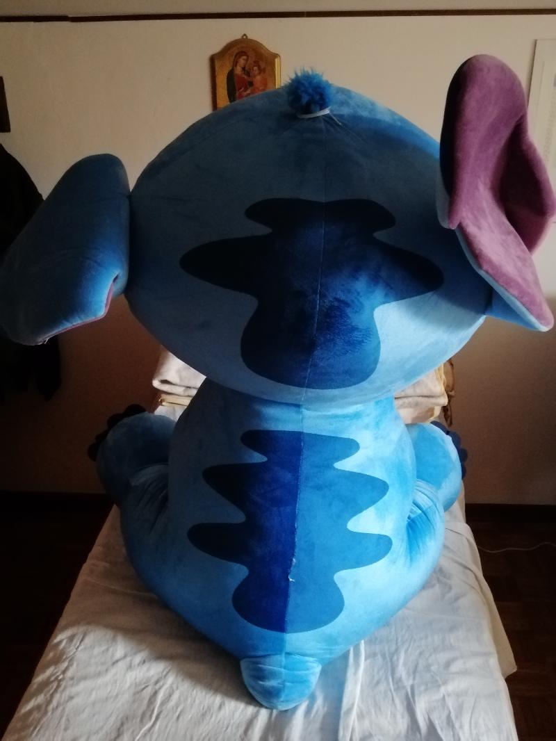 PELUCHE GRANDE STITCH BLU PARLANTE 