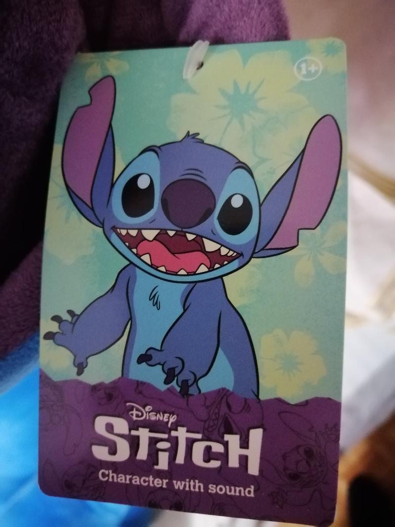 PELUCHE GRANDE STITCH BLU PARLANTE 