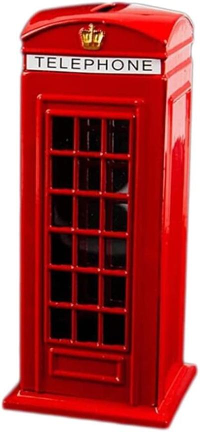 Salvadanaio IN METALLO cabina telefonica british (NUOVO)