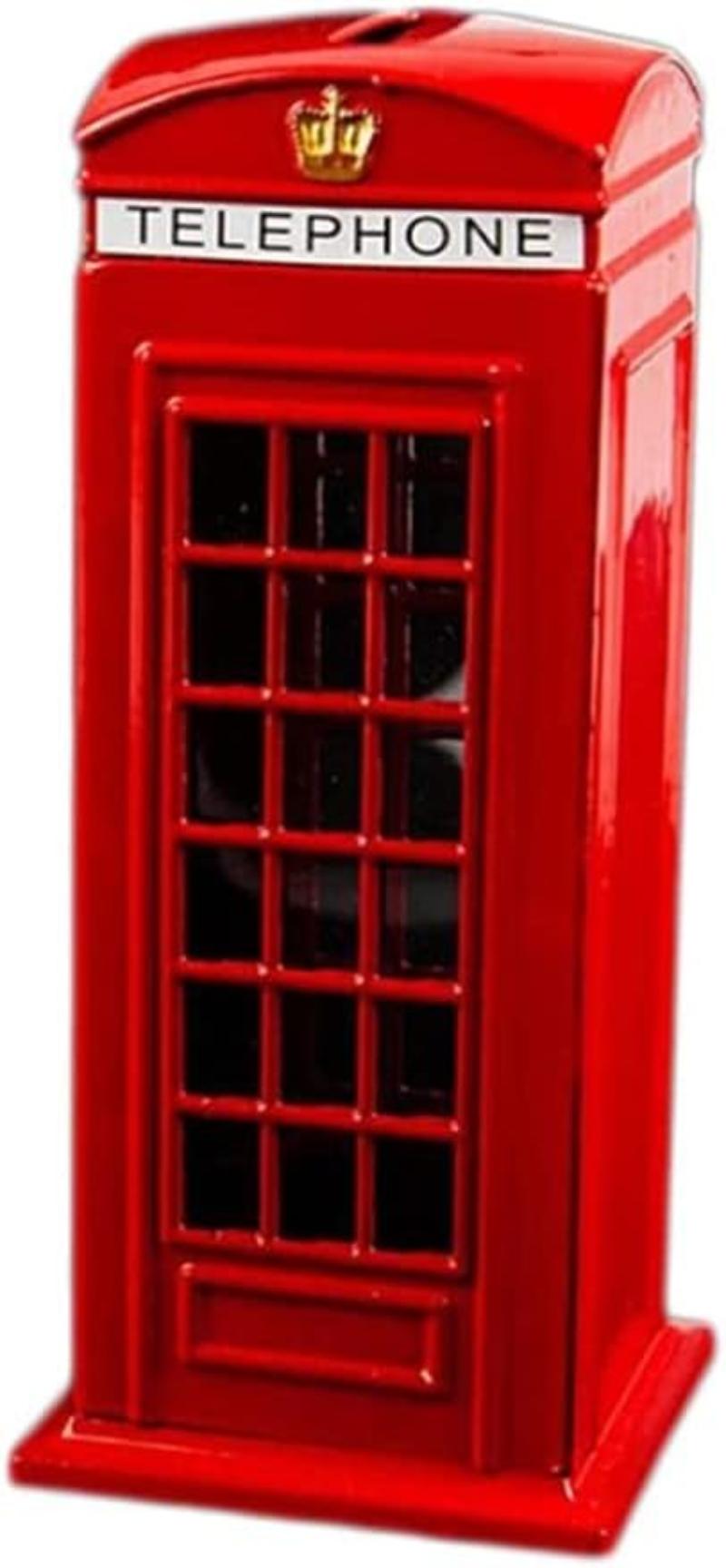 Salvadanaio IN METALLO cabina telefonica british (NUOVO)