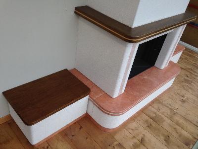 Caminetto a parete con focolare classico