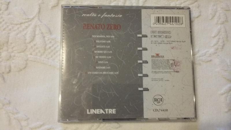RENATO ZERO 3 Cd