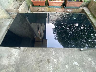 Tavolino vetro temperato nero lucido