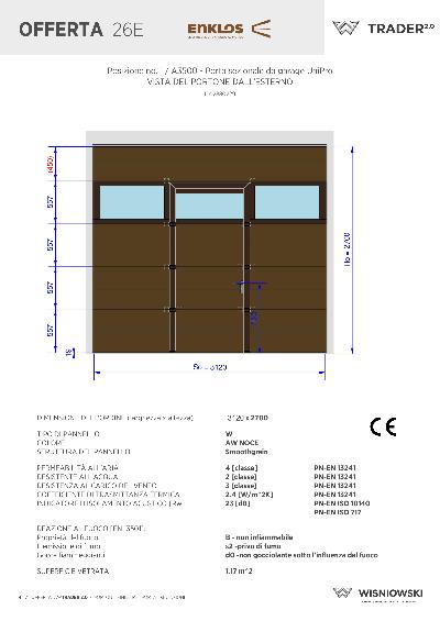 Portone sezionale UniPro SSP 3,120 m x 2,700 m