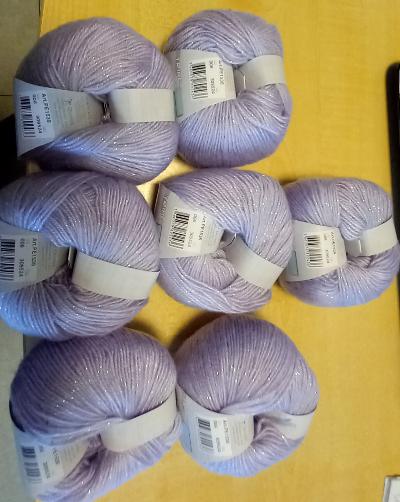 7 Gomitoli Filo Trico Trimits Perle Nacree 006Violet