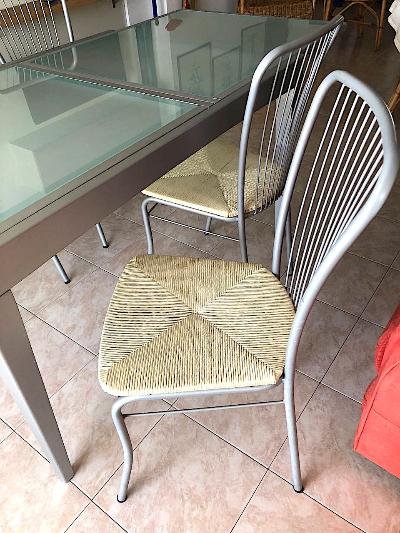 Vendo tavolo allungabile vetro metallo