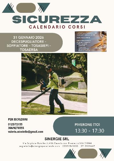🌿 Corso per l’uso in sicurezza delle attrezzature da giardino