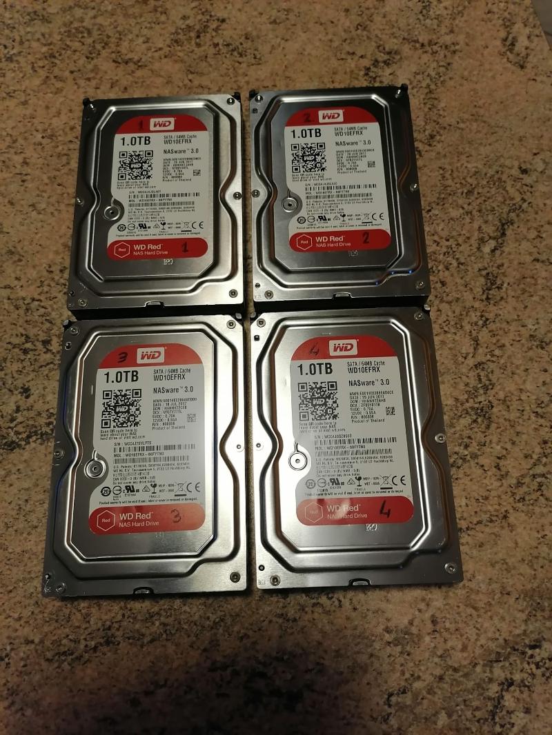 HARD DISK 3,5" RICONDIZIONATI SATA WD RED 1 TB