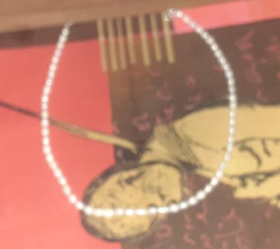 Collana girocollo in perle di fiume naturali 