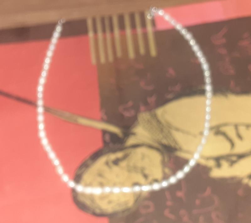 Collana girocollo in perle di fiume naturali 