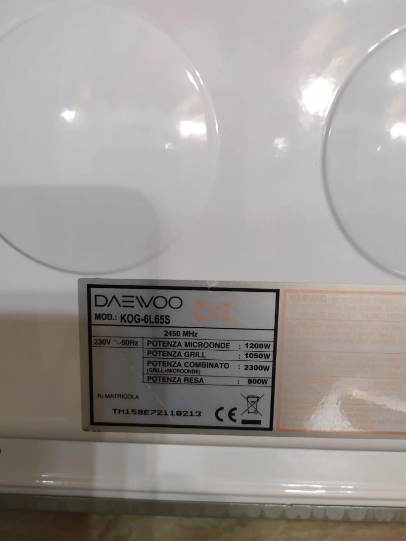 Fornetto microonde + grill DAEWOO
