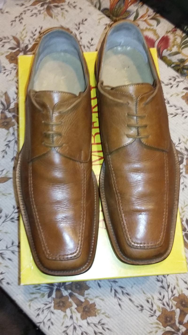 SCARPE IN PELLE color MARRONE CHIARO