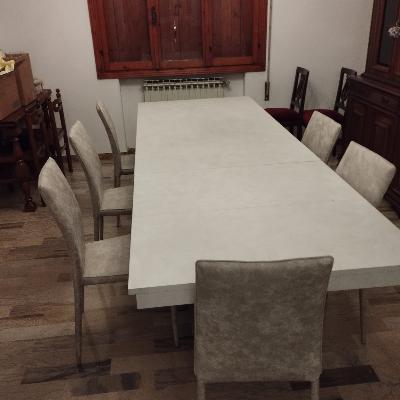 Tavolo allungabile Quark con 6 sedie