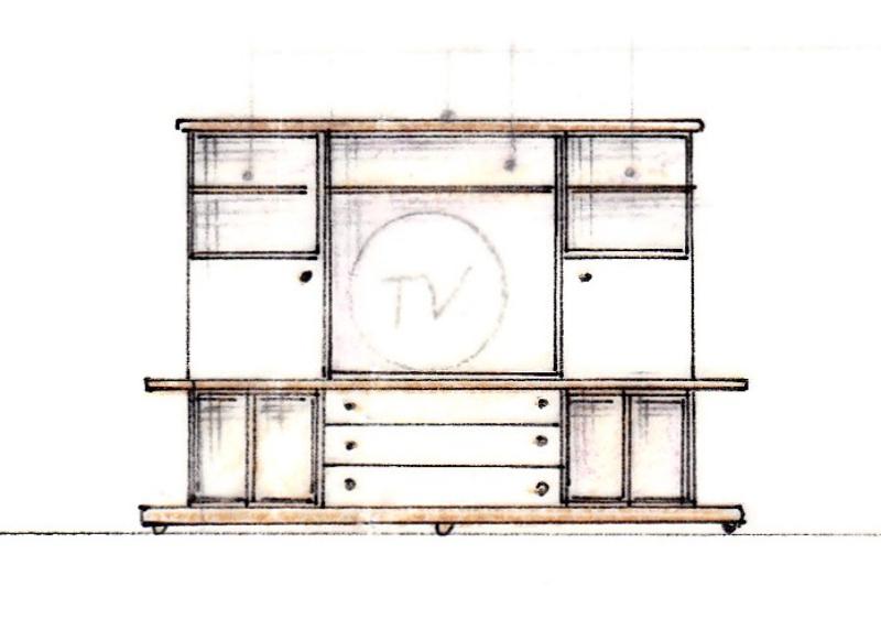 Mobile componibile Driade Bric, design Enzo Mari & Antonia Astori de Ponti.