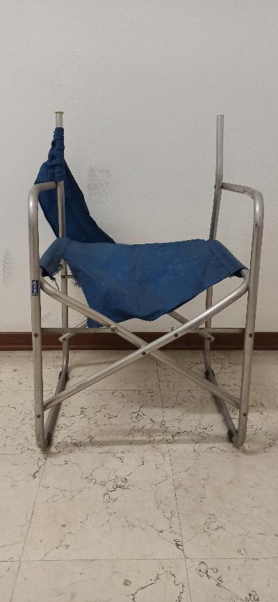 4 sedie pieghevoli in alluminio - da rifoderare