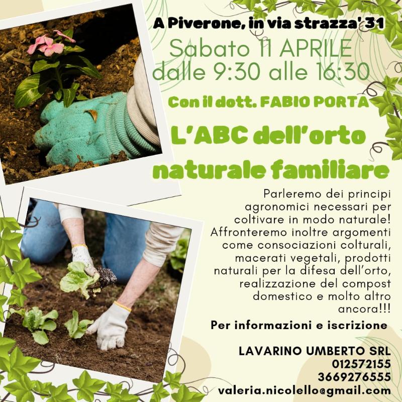 🌱 CORSO PRATICO: L'ABC DELL'ORTO NATURALE FAMILIARE
