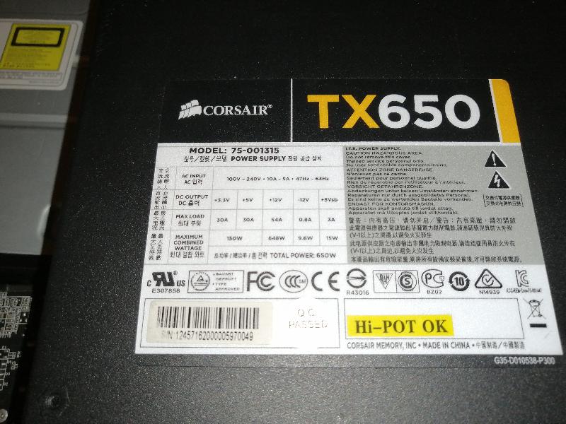 Componenti PC: Video, Ali 650W, Dissipatore..