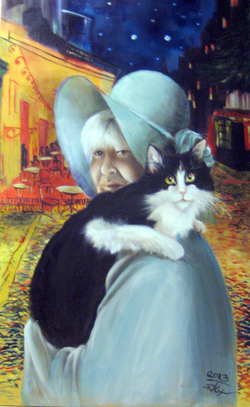 Ritratto pittura olio tela da fotografia idea originale festa della mamma