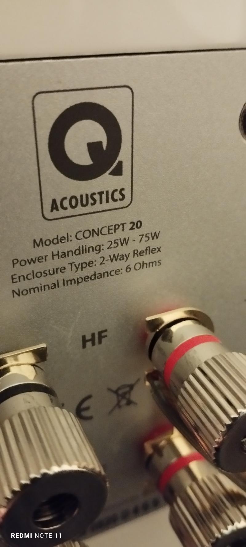 COPPIA DI DIFFUSORI "Q ACOUSTICS" CONCEPT 20 - LACCATA BIANCO