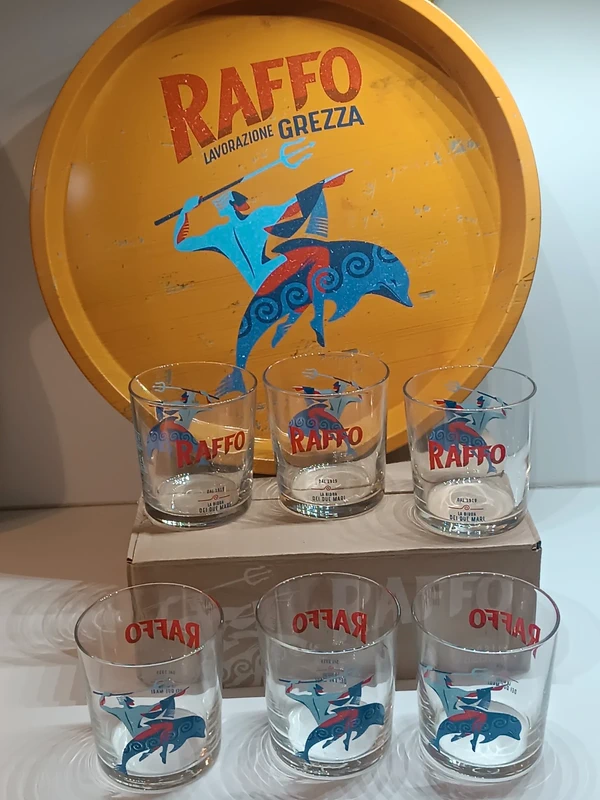 Set bicchieri Raffo + vassoio