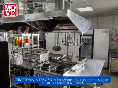 TRATTORIA STORICA A TREVISO IN VENDITA  – OLTRE 30 ANNI DI ATTIVITÀ