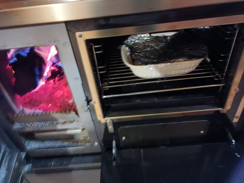 cucina  a legna con forno