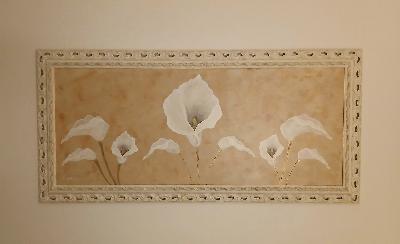 Dipinto a mano su legno con colori acrilici - 162x77