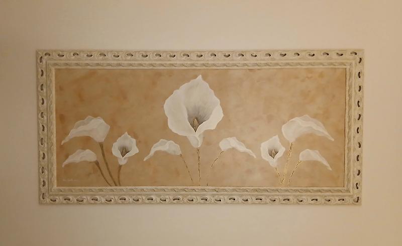 Dipinto a mano su legno con colori acrilici - 162x77