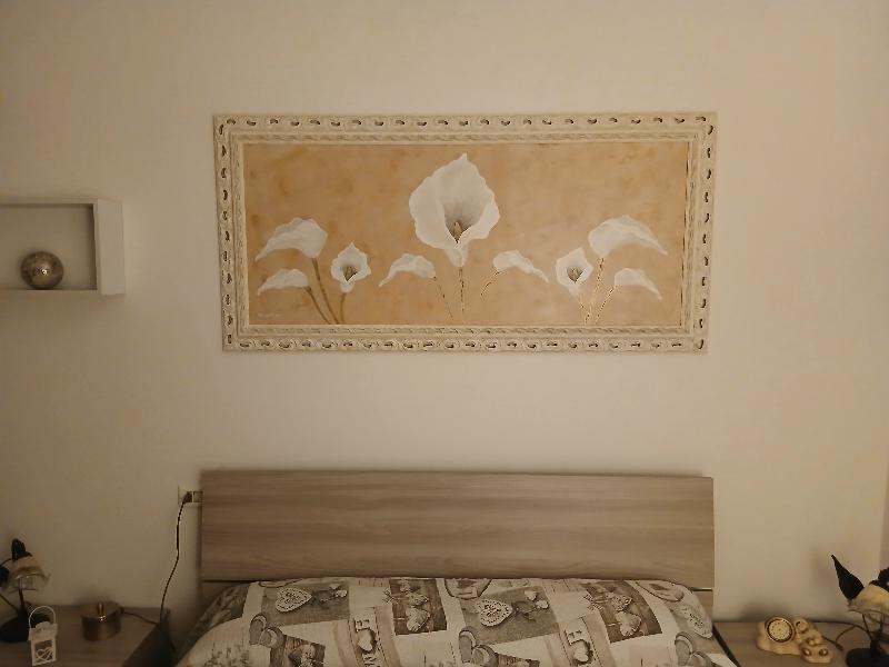 Dipinto a mano su legno con colori acrilici - 162x77