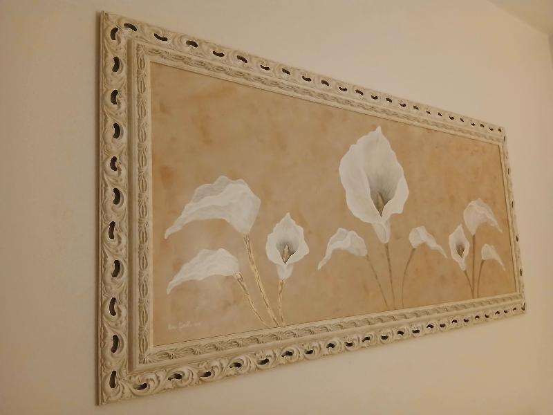 Dipinto a mano su legno con colori acrilici - 162x77