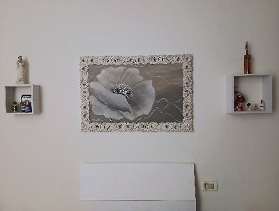 Quadro dipinto con colori acrilici su tela, misura 94x64