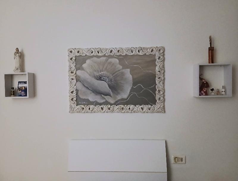 Quadro dipinto con colori acrilici su tela, misura 94x64