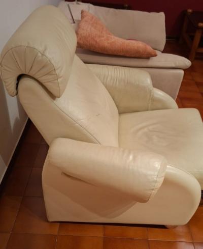 Poltrona reclinabile in pelle 