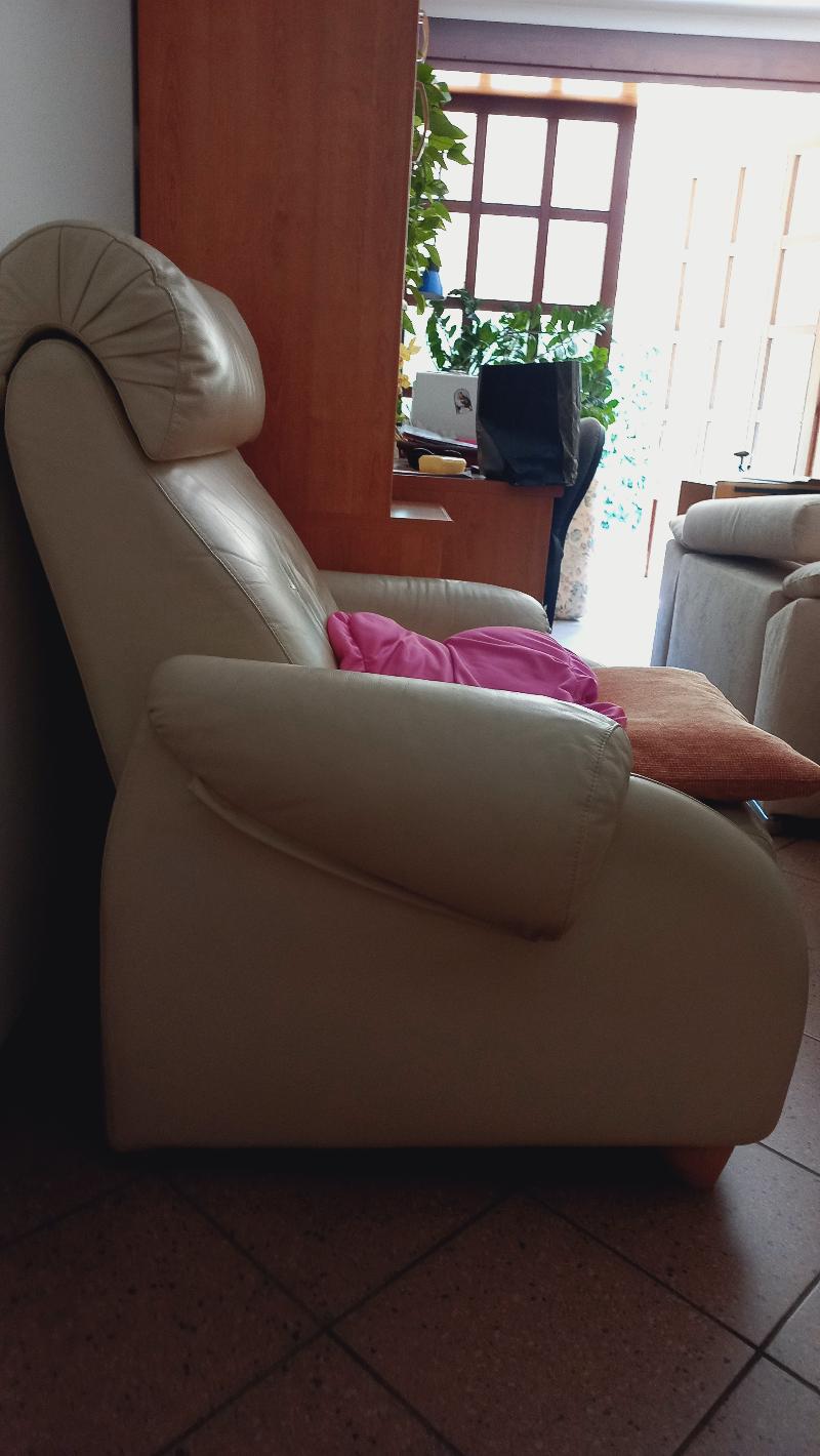 Poltrona reclinabile in pelle 